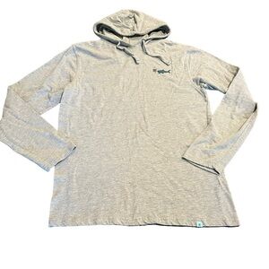 Ice & Pop Men’s Gray Feed Me Shark Hoodie Pullover Size Small